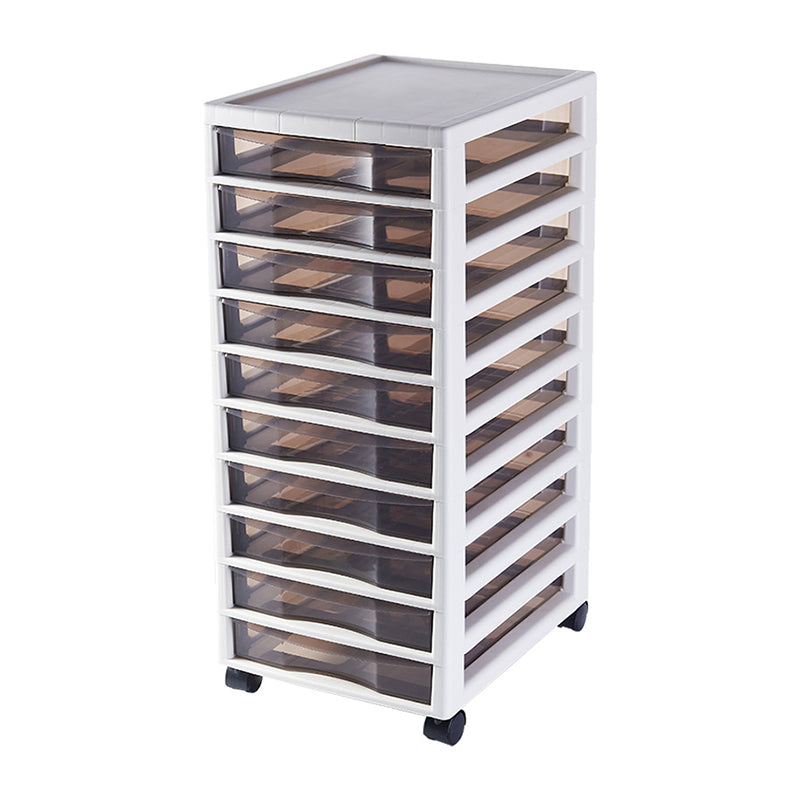 Zeitgenössische Schubladen Kabinett Castors Cabinet für Zuhause oder Büro