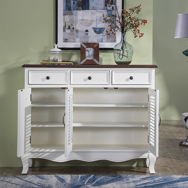 38.18" Tall Wood Rectangular Cabinet 3 - Drawer and 2 - Door Accent Chest White Clearhalo 'Cabinets & Chests' 'cabinets_chests' 'furn' 'furn_cabinets_chests' 'Furniture' 'Living Room Furniture' 6376091