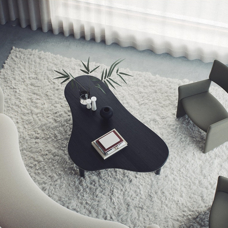 Mesa de café de madera sólida mesa de café de estilo nórdico para sala de estar