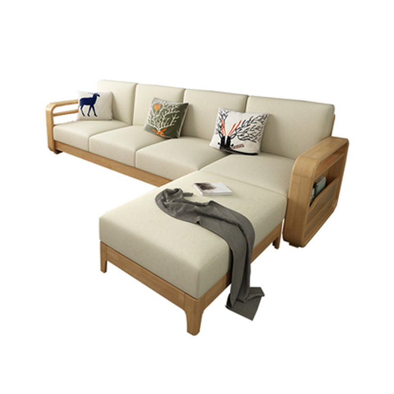 Sezioni di stoccaggio reversibili in tessuto di divano sezionale contemporaneo