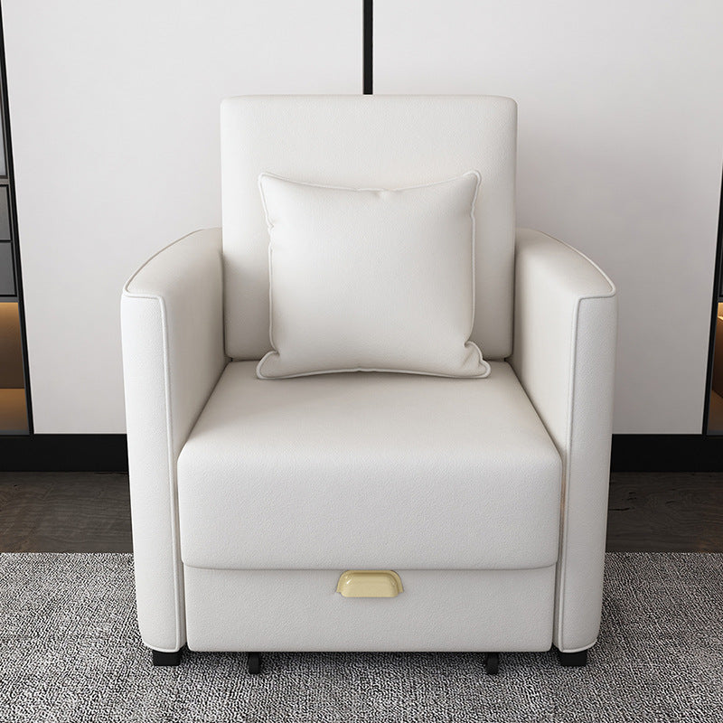 Sedie futon in metallo futon di divano a braccia quadrati con rivestimento con rivestimento, 31,49 "