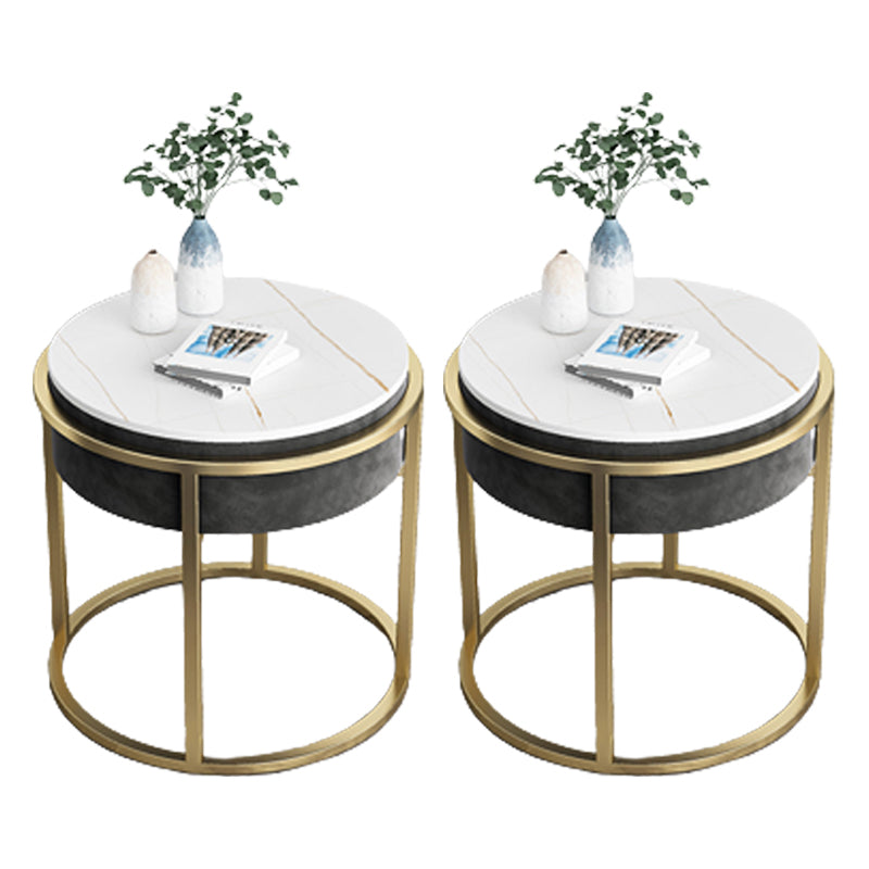 Accento di pietra comodino comodino contemporaneo mobile per camera da letto