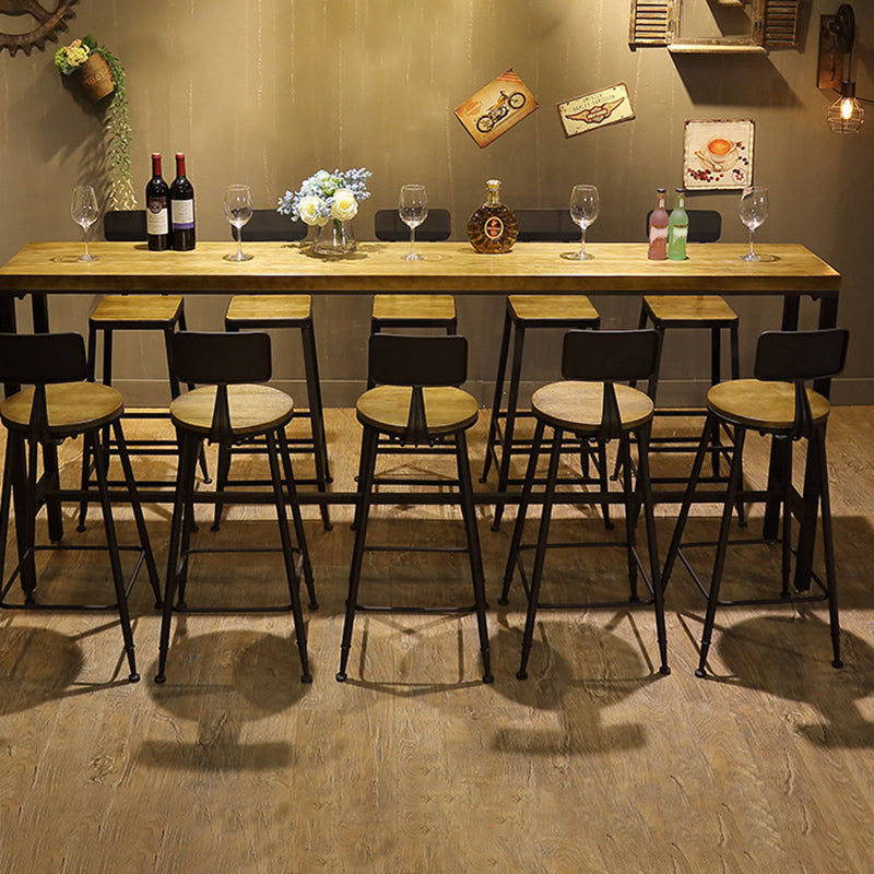 Mesa moderna de altura de barra de barra de madera maciza mesa de pub de bistro para uso de patio