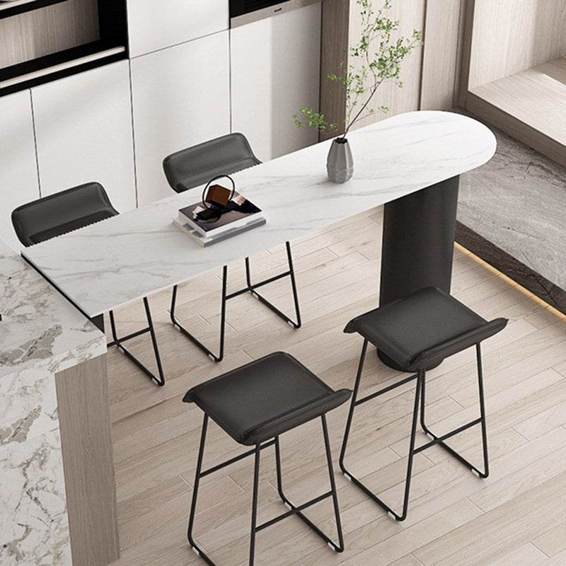 Table de comptoir de bar à barre rectangle moderne Table de comptoir de barre de pierre pour la maison