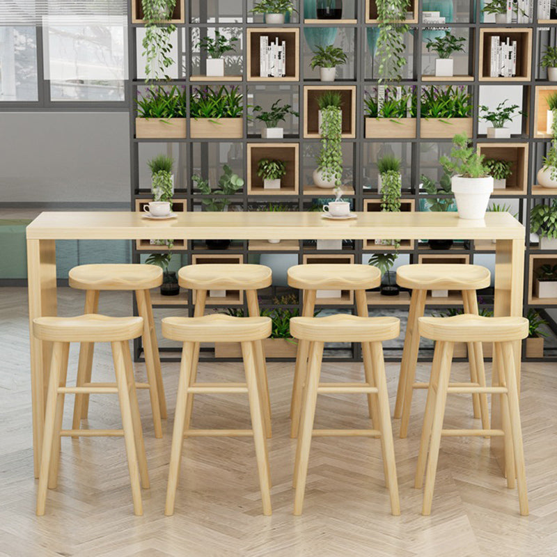 Glam Rectangle Bar Counter Table Wood Bar Counter Table for Home 70.9"L x 15.7"W x 41.3"H Without Chairs Clearhalo 'Bar Furniture' 'Bar Tables' 'bar_tables' 'furn' 'furn_bar_tables' 'Furniture' 'Kitchen & Dining Furniture' 6384141