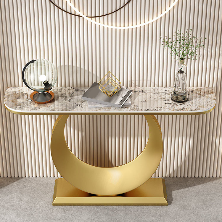 Tabella dell'accento console glam da 31,5 "tavolo da divano console di finitura antica