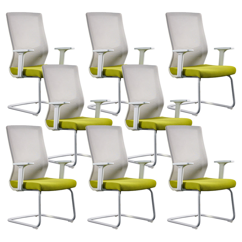 Contemporary Arm Chair No Wheels with Breathable AirGrid Seat and Back Desk Chair 8 Piece Set Clearhalo 'furn' 'furn_office_chair' 'Furniture' 'Office Chairs' 'Office Furniture' 'office_chair' 6388253