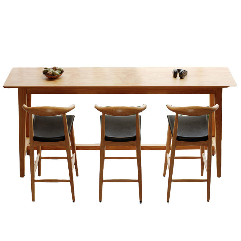 Set da pranzo in legno in legno moderno da 1/4 di pezzi