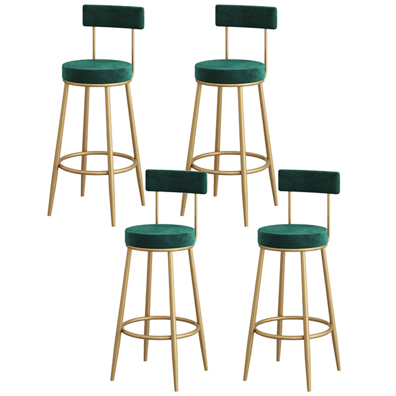 Metal Pub Set 1/3/4 Pcs Rectangle Bar Table with Stone Top and Upholstered Bar Stools Green 29.5"H Stool (Set of 4) Clearhalo 'Bar Furniture' 'furn' 'furn_home_bar_bar_sets' 'Furniture' 'Home Bars & Bar Sets' 'home_bar_bar_sets' 'Kitchen & Dining Furniture' 6389013