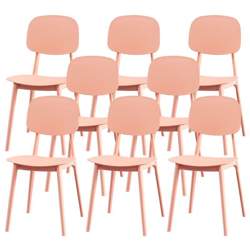 Contemporary Kitchen Dining Side Chair Open Back Plastic Chair