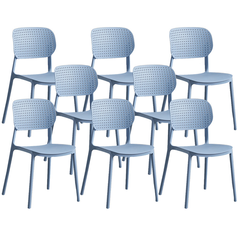 モダンホームキッチンチェアオープンバックプラスチック製ダイニングサイドチェア