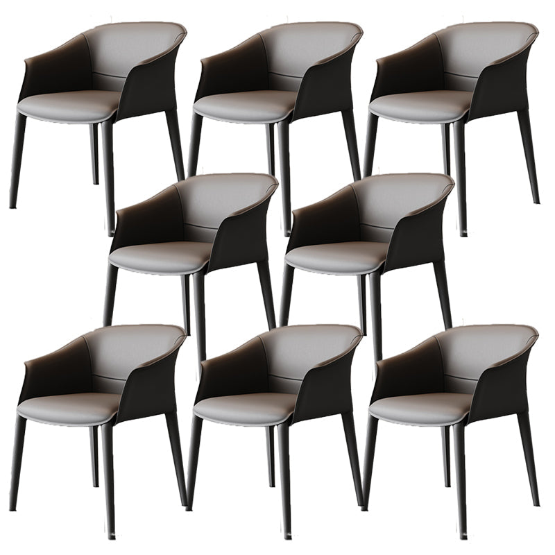 Eigentijdse stijl armstoel lederen eetkamerstoel voor thuisgebruik