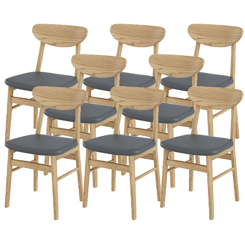 Houten open rug eetstoelen eigentijdse gestoffeerde eetstoelen