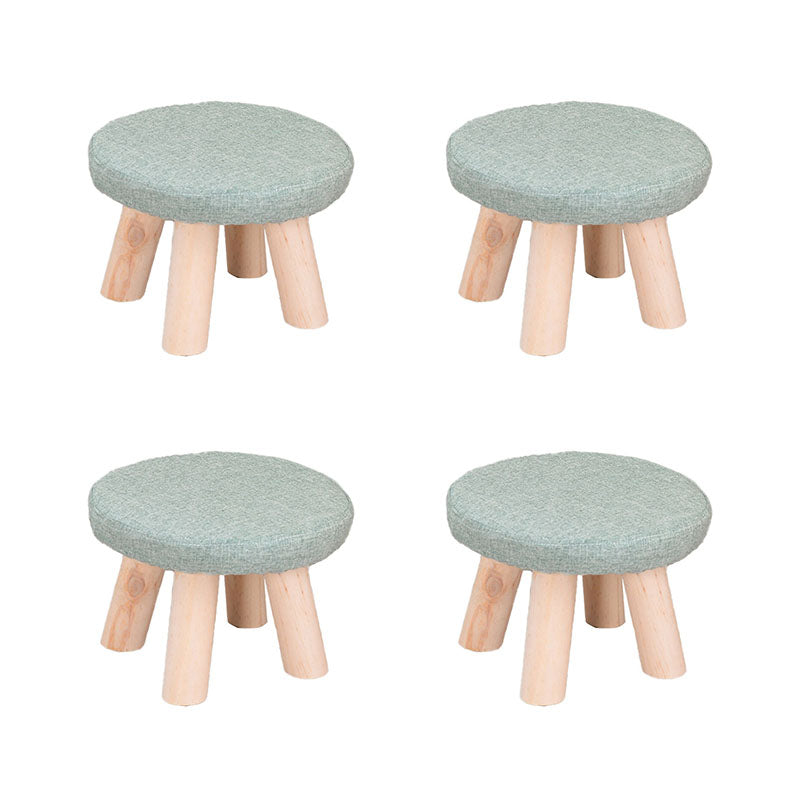 Modern Watermelon Standard Tear Resistant Round Standard for Living Room Pewter 4 Piece Set Clearhalo 'furn' 'furn_ottomans_poufs' 'Furniture' 'Living Room Furniture' 'Ottomans & Poufs' 'ottomans_poufs' 6394110