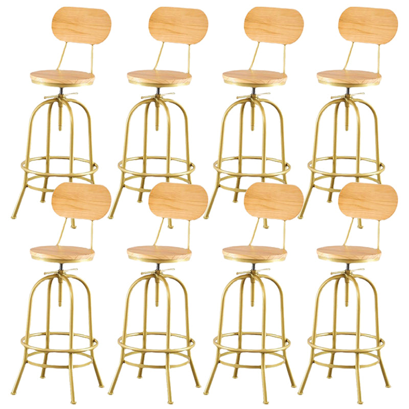 Adjustable Height Bar Stool Contemporary Barstool with Metal Leg