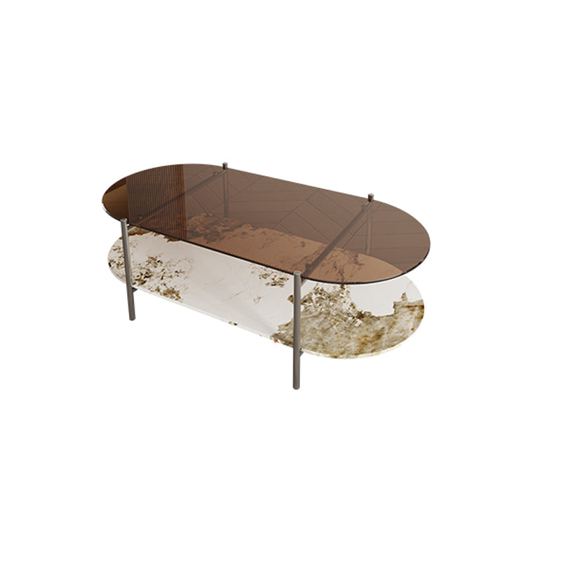 15,74 "H Table basse en verre ovale