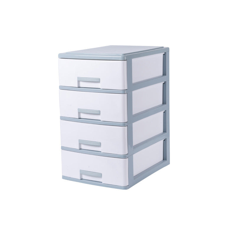 Modern Vertical Filing Cabinet Plastic Drawers File Cabinet for Home or Office 9.8"L x 13.4"W x 16.5"H Blue-White Clearhalo 'Filing Cabinets' 'filling_cabinets' 'furn' 'furn_filling_cabinets' 'Furniture' 'Office Furniture' 6398150