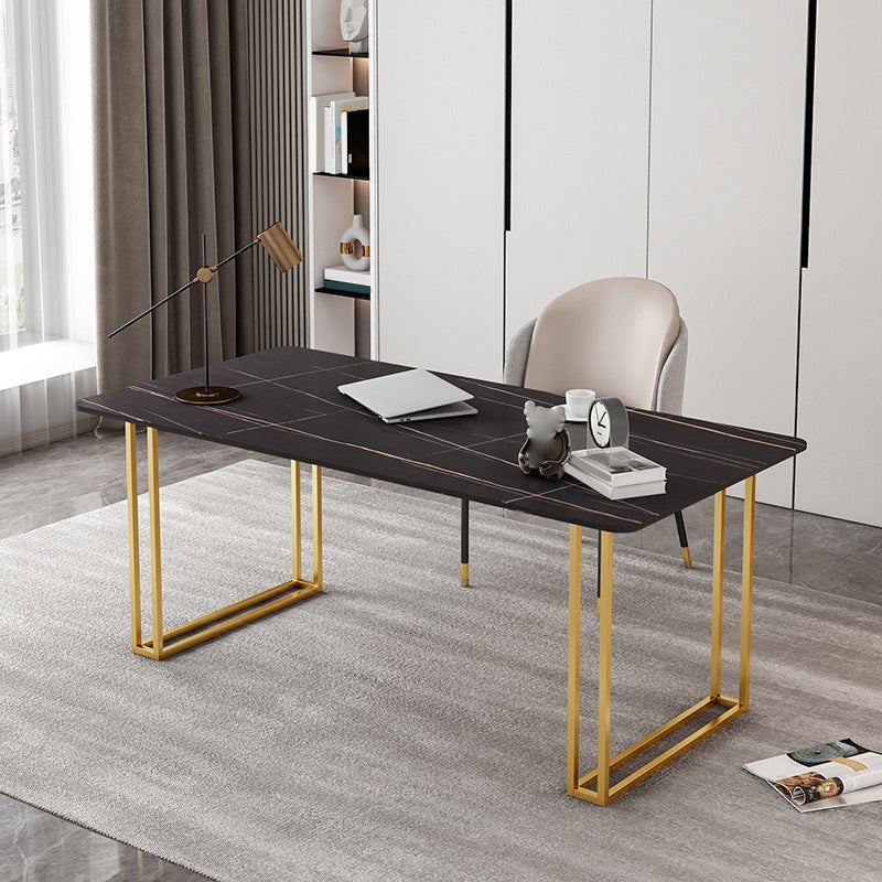 Scrivania contemporanea da ufficio rettangolare segretario con gambe metalliche