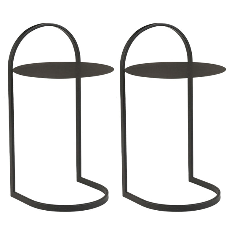 Cabinete contemporáneo del gabinete de metal acento de la mesa con 1 estante, 24 "de altura