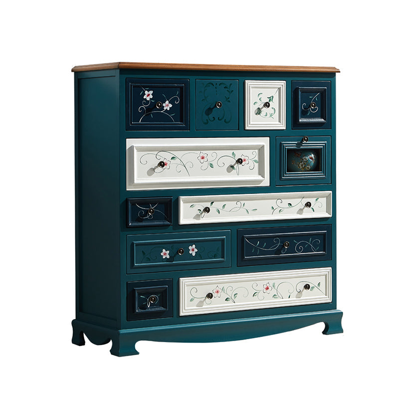 Coastal Storage Chest Dresser Solid Wood Dresser with 4/8/10/12 Drawers