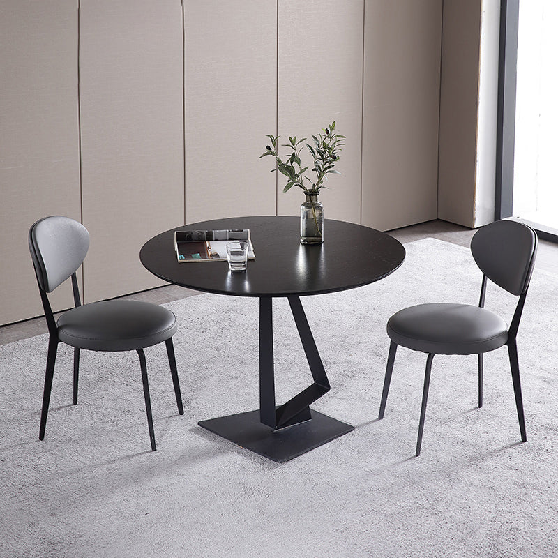 Black Wood Dining Table Set 1/2/3 Pieces Dinette Set for Home