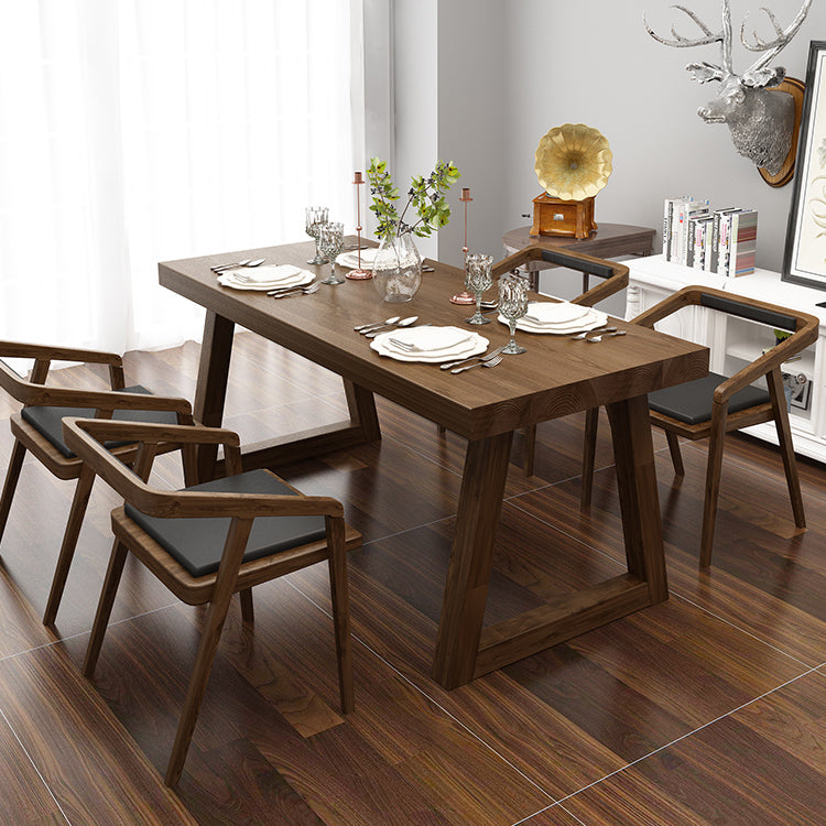 Rectangle Dining Set 1/2/3/5 Pcs Solid Wood Dining Table and Chairs