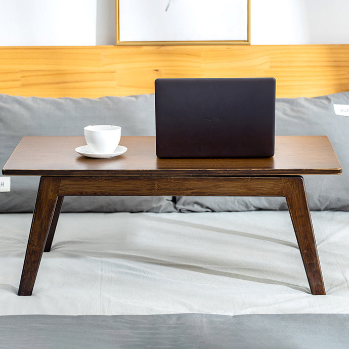 Bureau d'écriture en bois massif moderne bureau d'ordinateur portable rectangulaire flottant