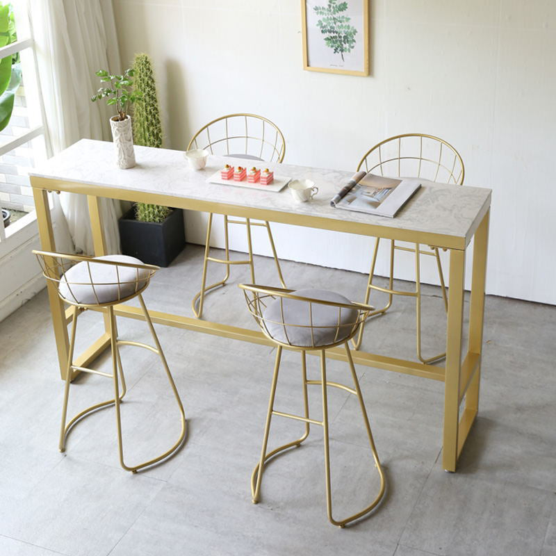 1/4/5 pezzi sgabello da bar e tavolo set da barra rettangolare