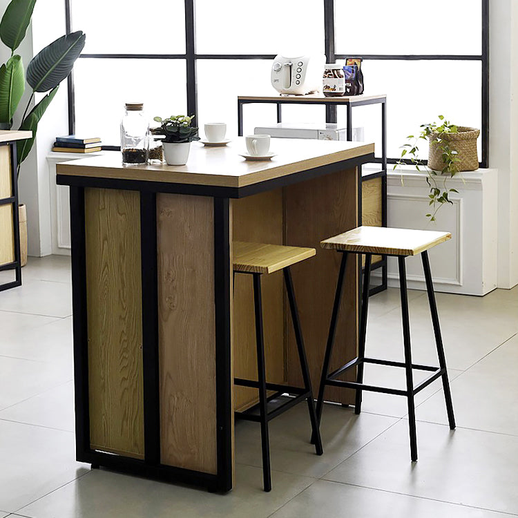 1/2/3 Pieces Bar Stool and Table Set Solid Wood Pub Dining Set