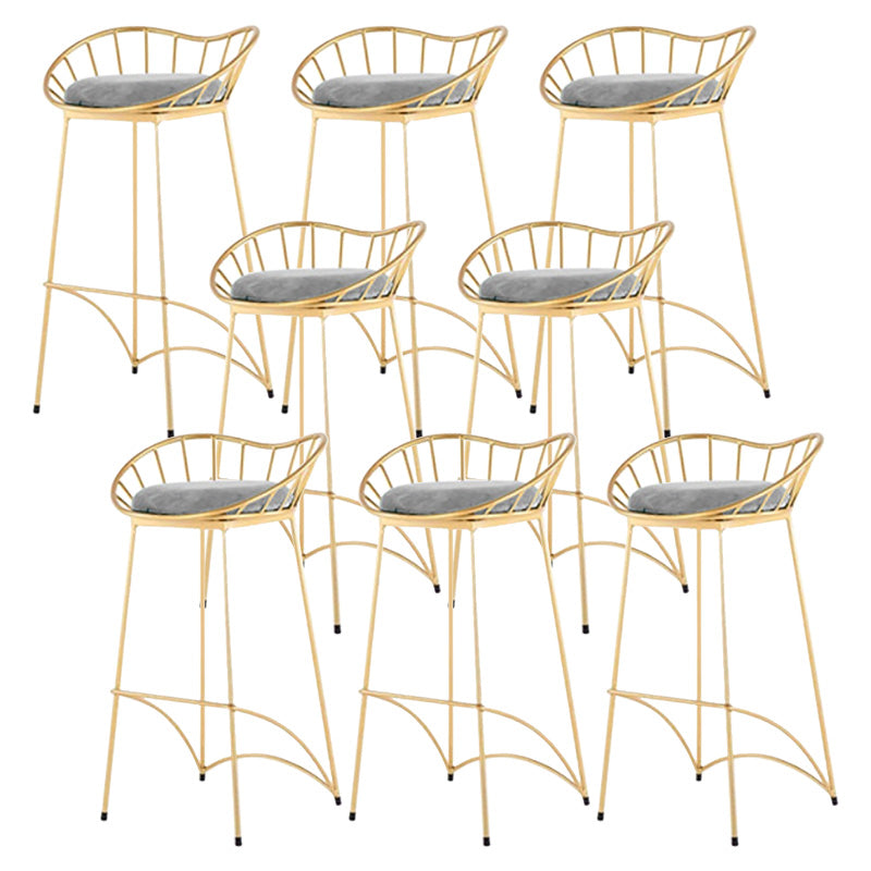 Taburetes de altura contemporáneos de contador de metal taburetes negros bajos para bar