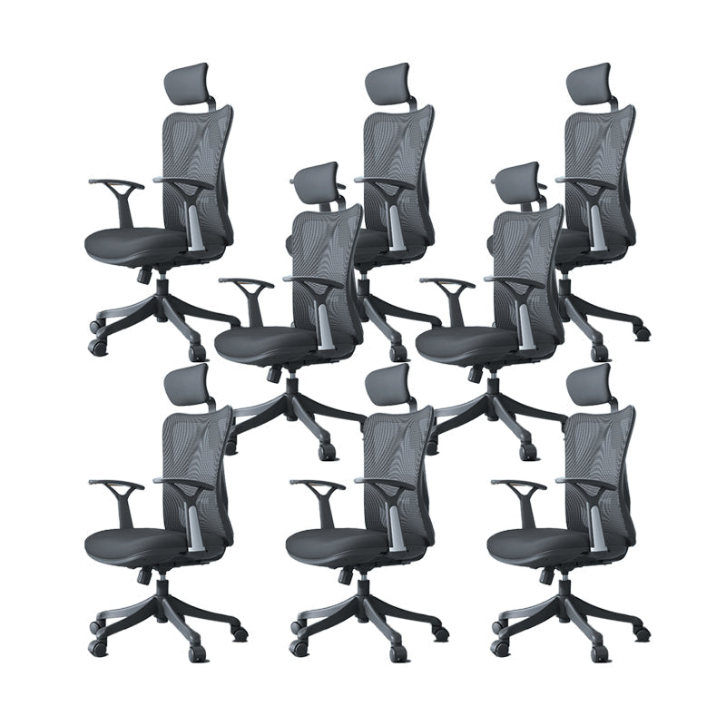 Office High Back Executive Chair Modern Adjustable Arms Ergonomic Mesh Task Chair 8 Piece Set Clearhalo 'furn' 'furn_office_chair' 'Furniture' 'Office Chairs' 'Office Furniture' 'office_chair' 6406990