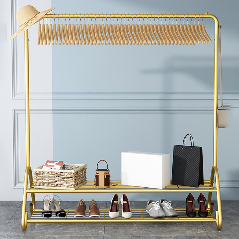 Estantería de almacenamiento de riel colgante enmarcado de metal de Glam Hall