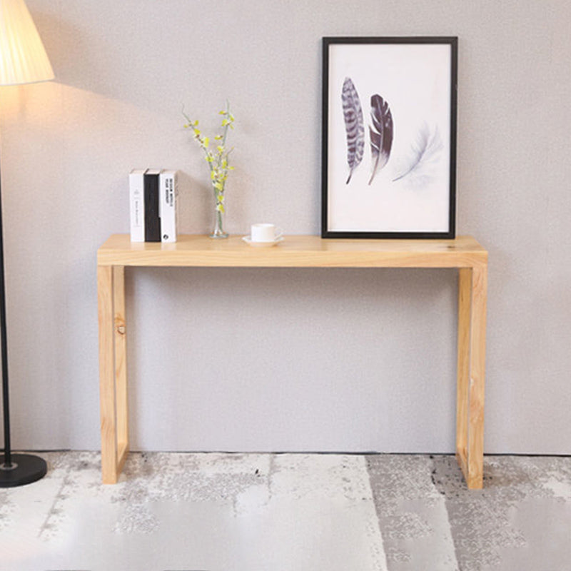 Mid-Century Modern Console Table Solid Wood Rectangle Console Table