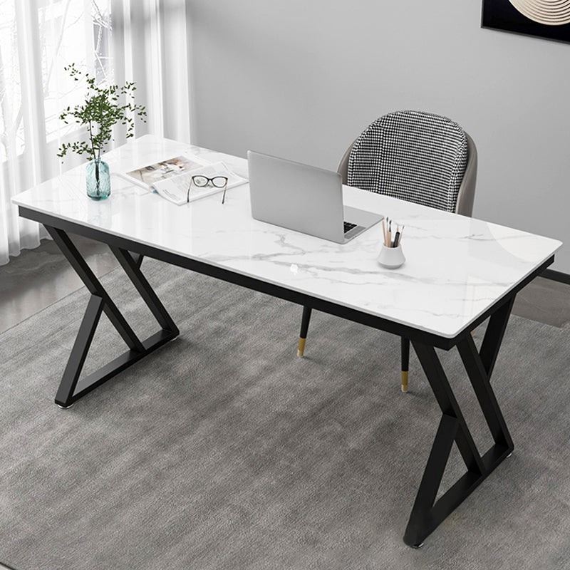 Bureau de bureau blanc contemporain bureau rectangulaire pour la maison