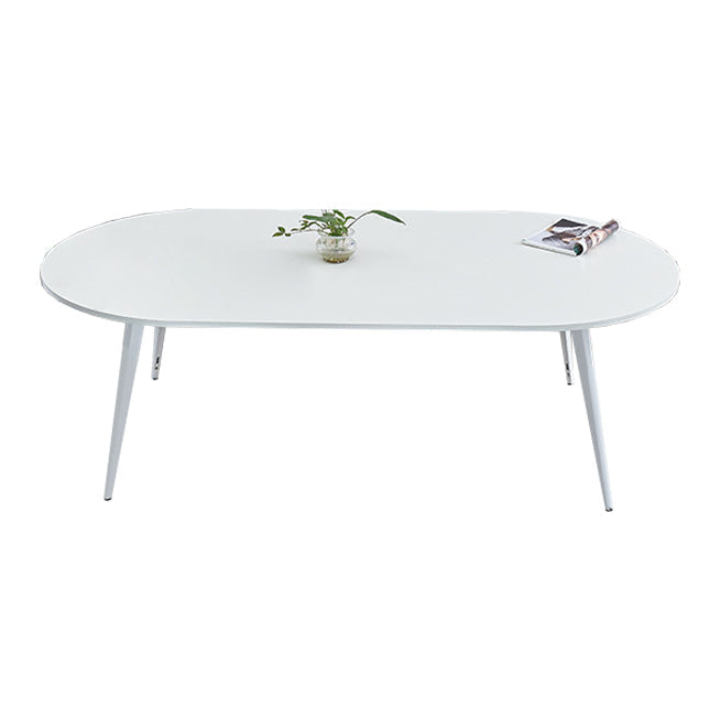 Eigentijdse kantoorbureau ovaal wit hout parsons schrijven bureau