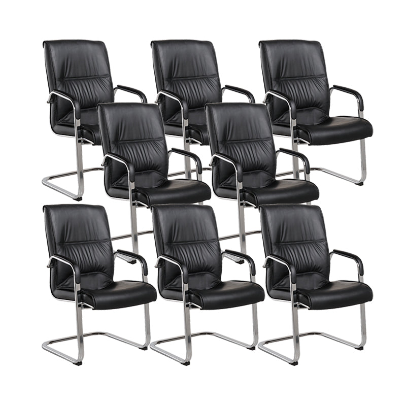 Sedia da ufficio moderno a ondulo di casa senza ruote sedia conferenze in leatine in finto