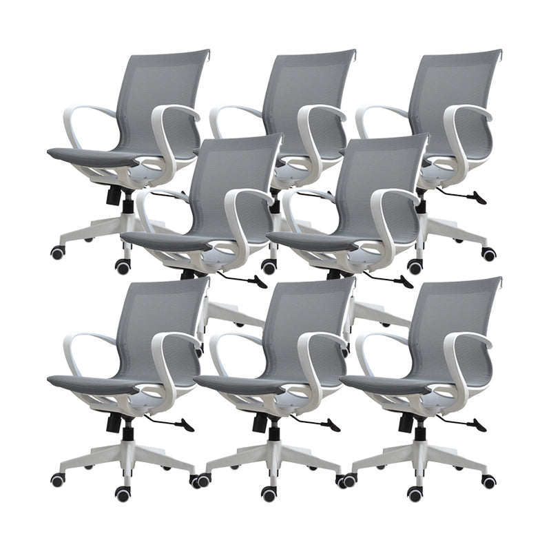 17" Wide Contemporary Desk Chair Breathable AirGrid Office Chair Grey 8 Piece Set Clearhalo 'furn' 'furn_office_chair' 'Furniture' 'Office Chairs' 'Office Furniture' 'office_chair' 6424167