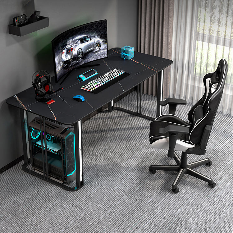 Industriële kantoorbureau antieke afwerking Computerbureau met metalen benen