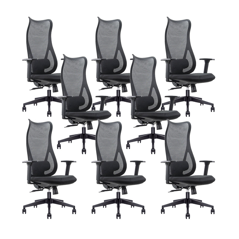 Sedia da scrivania contemporanea da 25 "Black Black Airgrid Office Chair