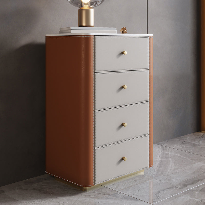 Glam stoccaggio verticale torace torace pietra da letto con cassetti