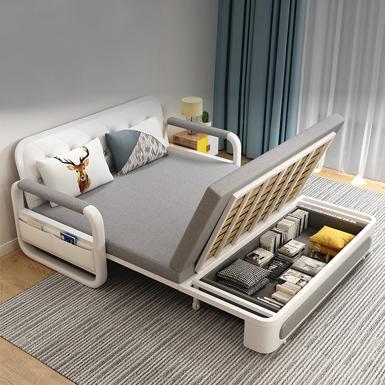 Cushion Back Sofa Futon Pillow Included Round Arms Futon Sleeper Sofa