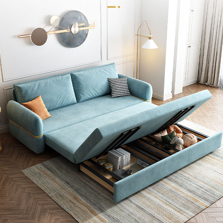 Azure Contemporary Seating with Pillows Convertible Sofa Bed for Apartment