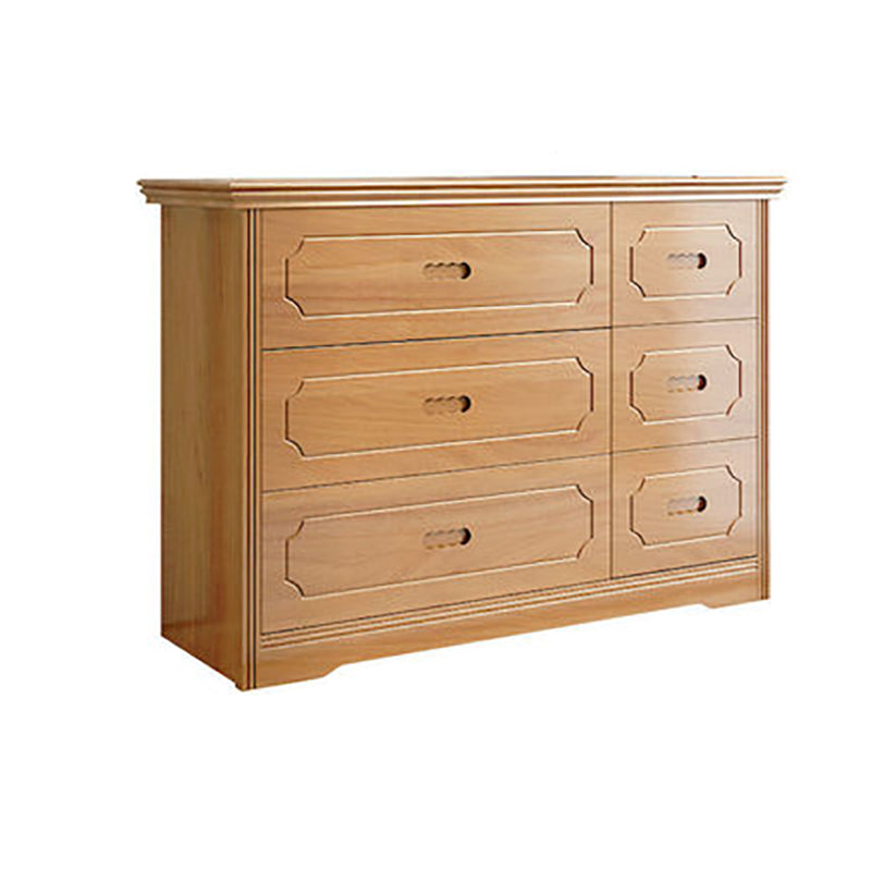 Mid-Century Chest Modern Solid Wood 6 - Drawer Standard Accent Chest Wood Clearhalo 'Cabinets & Chests' 'cabinets_chests' 'furn' 'furn_cabinets_chests' 'Furniture' 'Living Room Furniture' 6433845