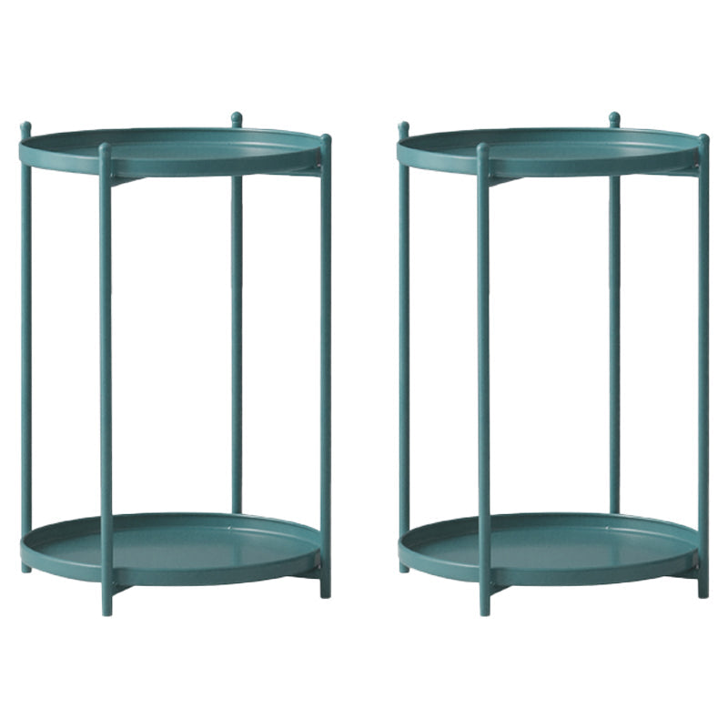 ミッドセンチュリーラウンドトレイトップサイドエンドテーブル4脚サイドテーブル