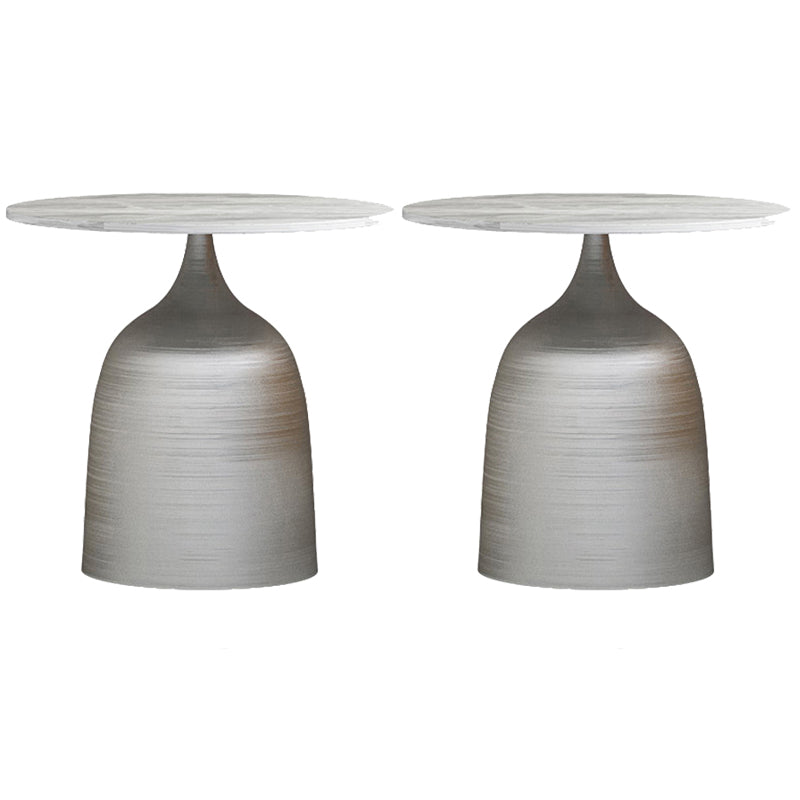 Mid-Century Round Side End Table Pedestal Base Type Sofa Table