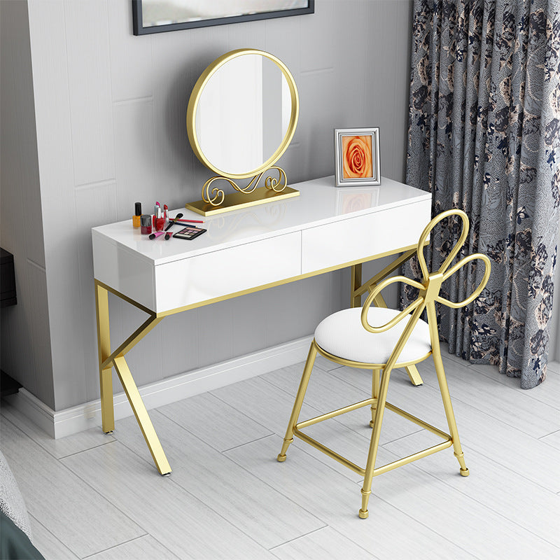 Glam make-up ijdelheid 15,74 "brede ijdelheidstafels met 2 opslagladen