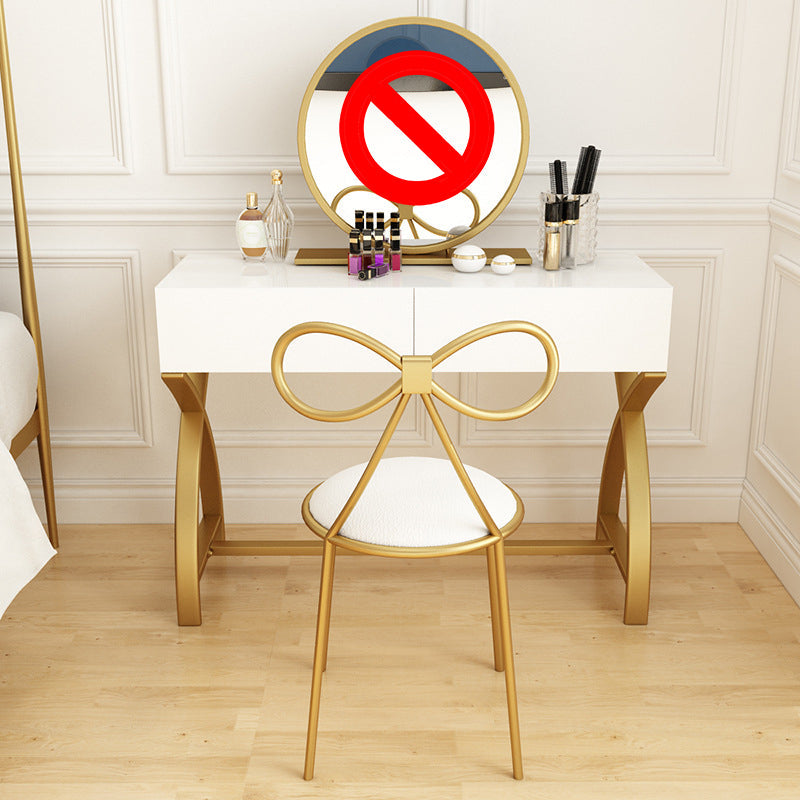 Glama-Waschtisch mit Schublade hellweißes Holz Make-up Eitelkeit, 15,74 "breit