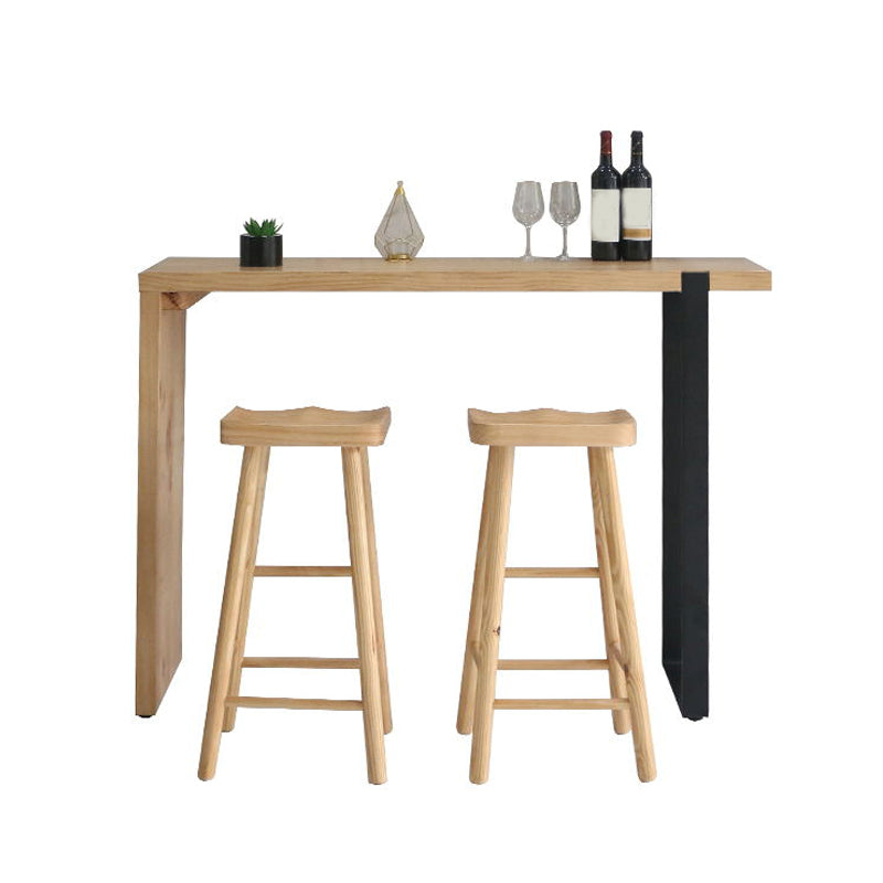 Set da tavolo da bar industriale 1/3 pezzi set da pranzo per pub in legno massiccio