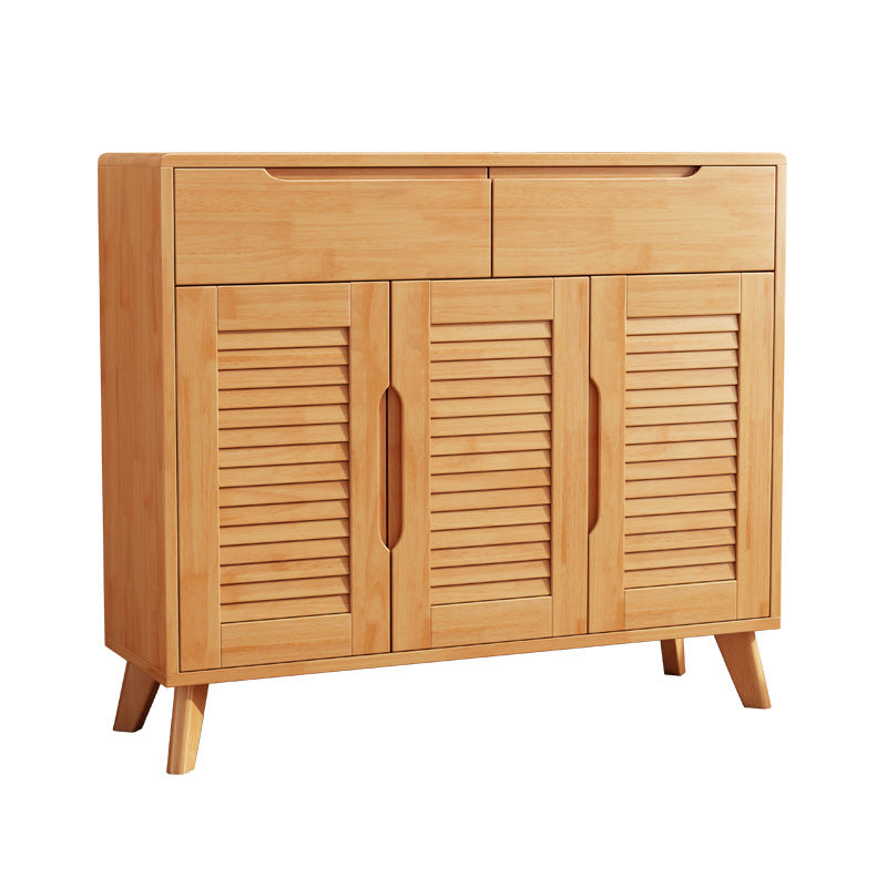 Door and Drawer Accent Cabinet Wood Cabinet in Brown/Natural 47"L x 14"W x 39"H Natural Clearhalo 'Cabinets & Chests' 'cabinets_chests' 'furn' 'furn_cabinets_chests' 'Furniture' 'Living Room Furniture' 6449530