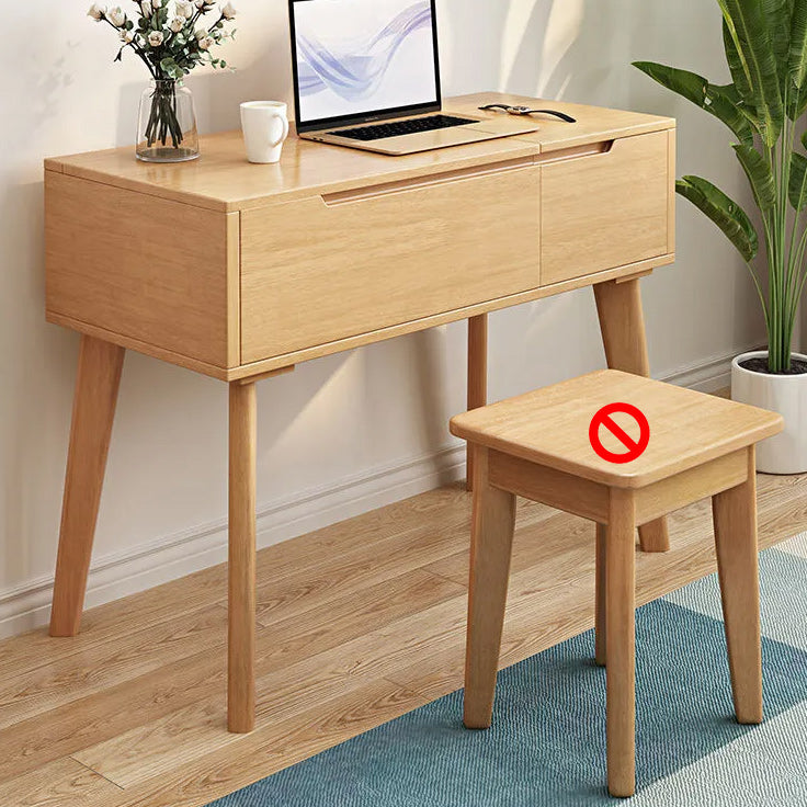 Specchio trucco in legno in legno vanità camera da letto tostata